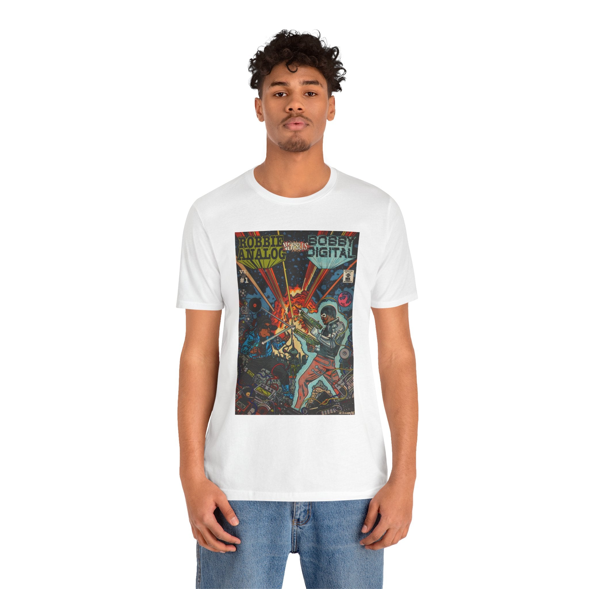 Analog vs. Digital - Unisex Jersey Short Sleeve Tee