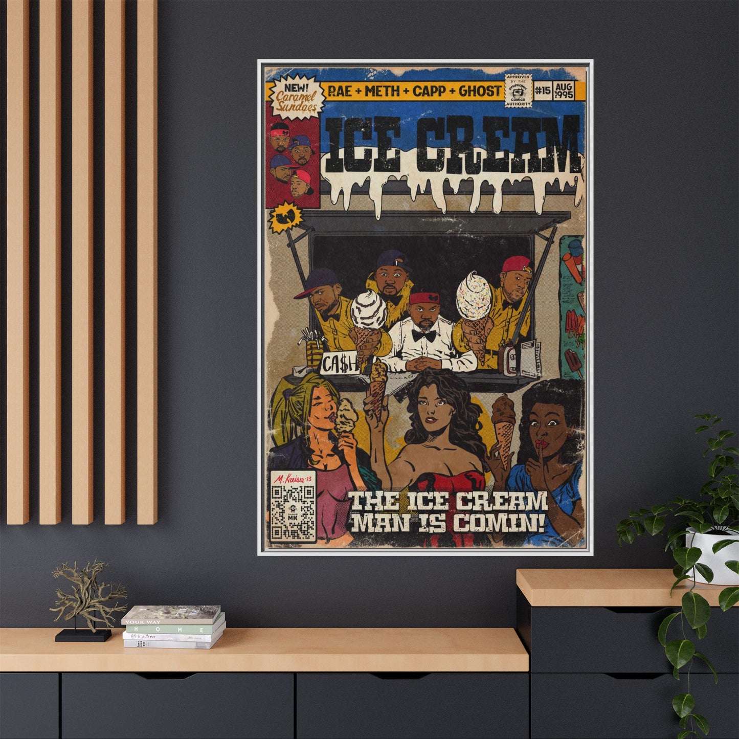 Raekwon- Ice Cream - Gallery Canvas Wraps, Vertical Frame