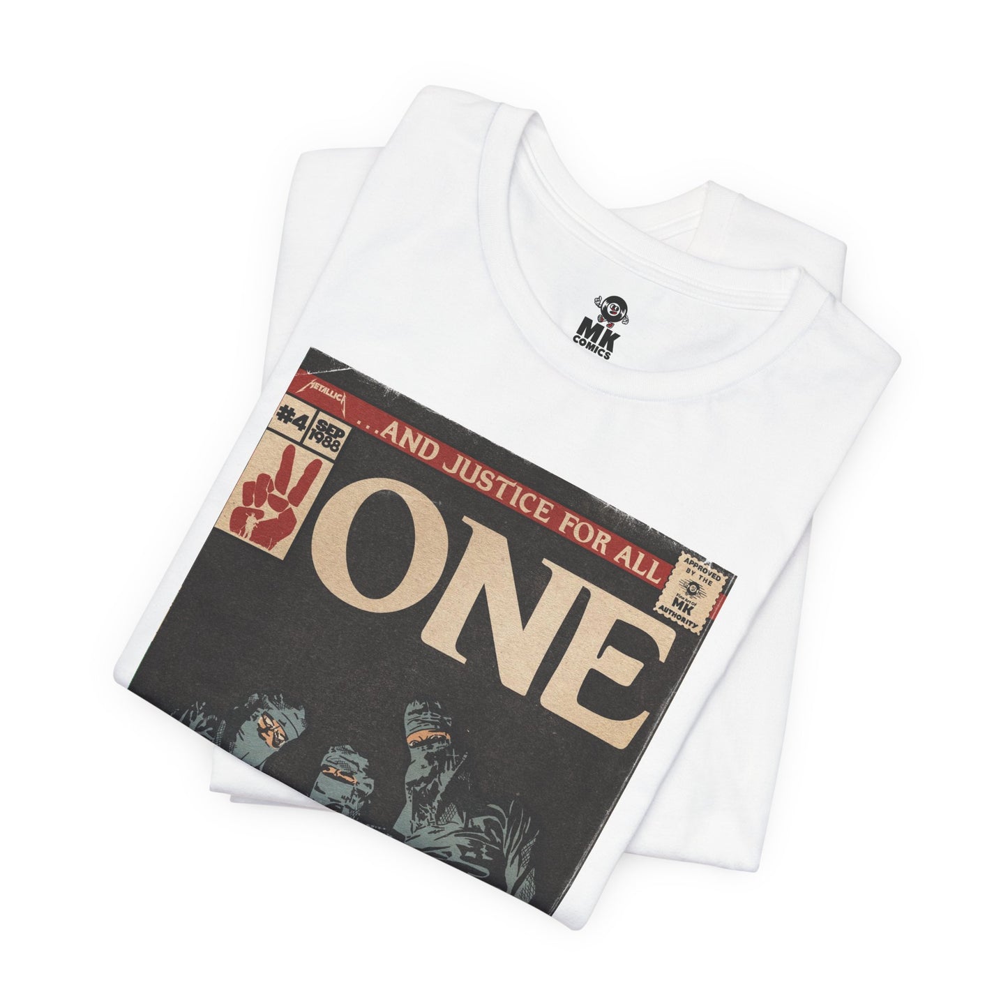 Metallica- One - Comic Book Art - Unisex Jersey Short Sleeve Tee