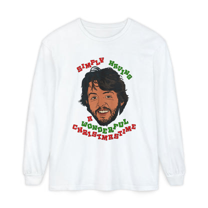 Wonderful Christmastime - Unisex Comfort Colors Long Sleeve T-Shirt