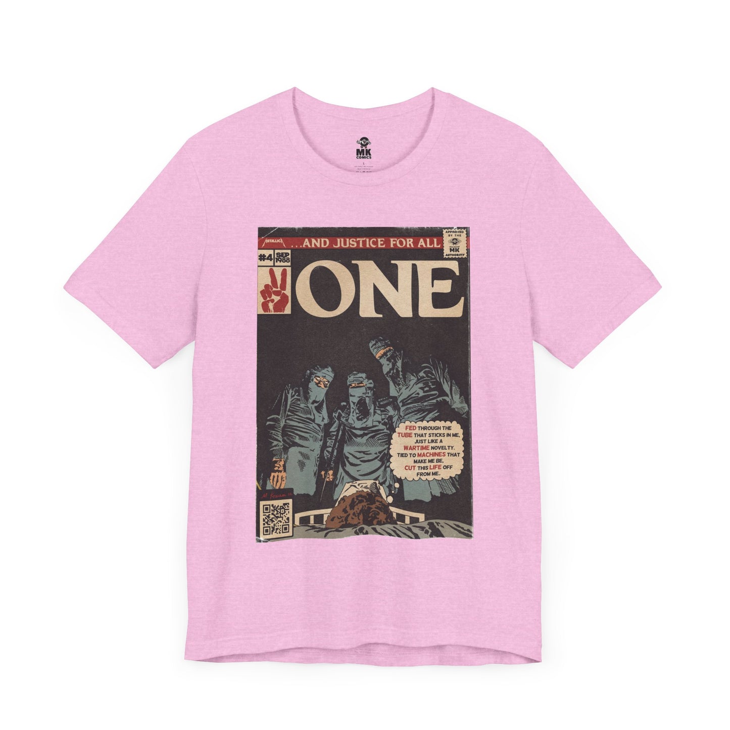 Metallica- One - Comic Book Art - Unisex Jersey Short Sleeve Tee