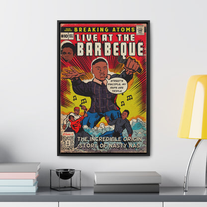 Main Source & Nas - Live at the Barbeque - Gallery Canvas Wraps, Vertical Frame