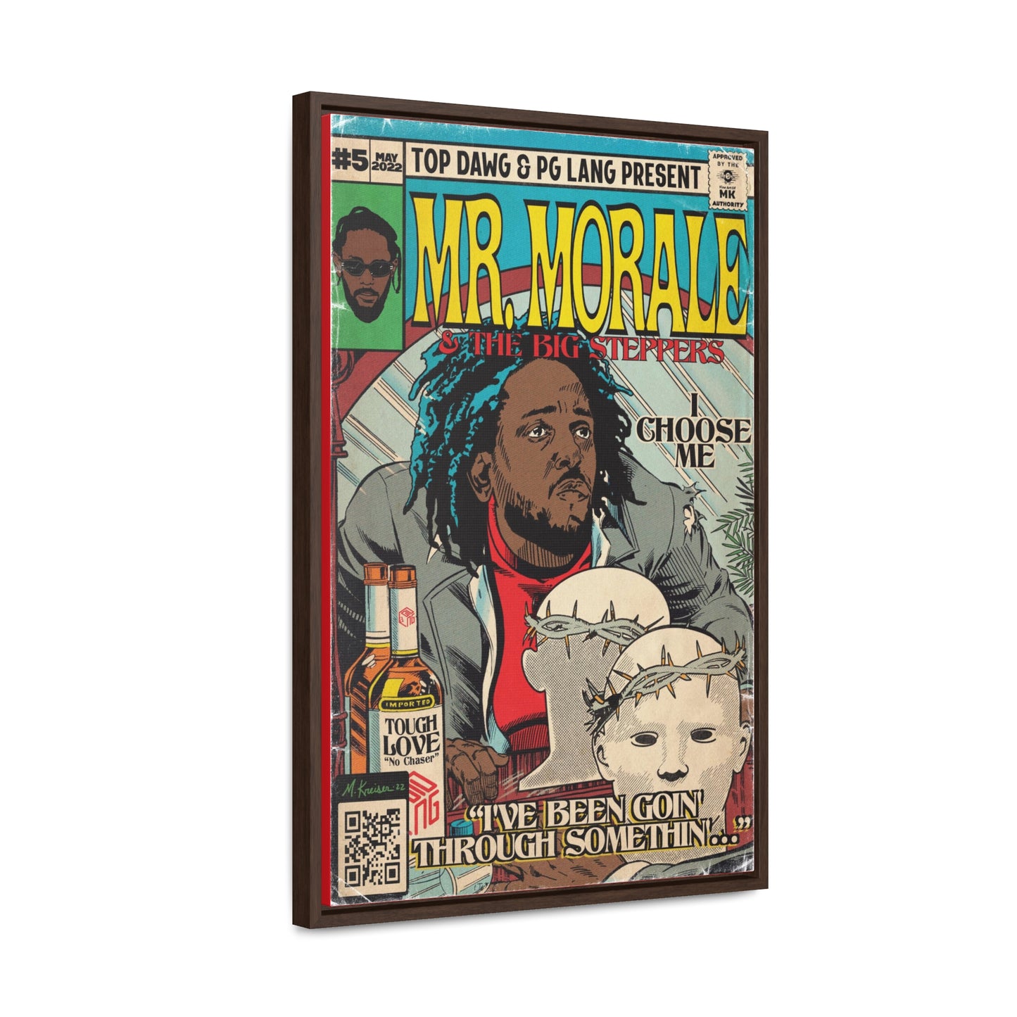 Kendrick Lamar - Mr. Morale & The Big Steppers - Gallery Canvas Wraps, Vertical Frame