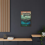 Swim Good - Matte Canvas, Framed (Multi-color)
