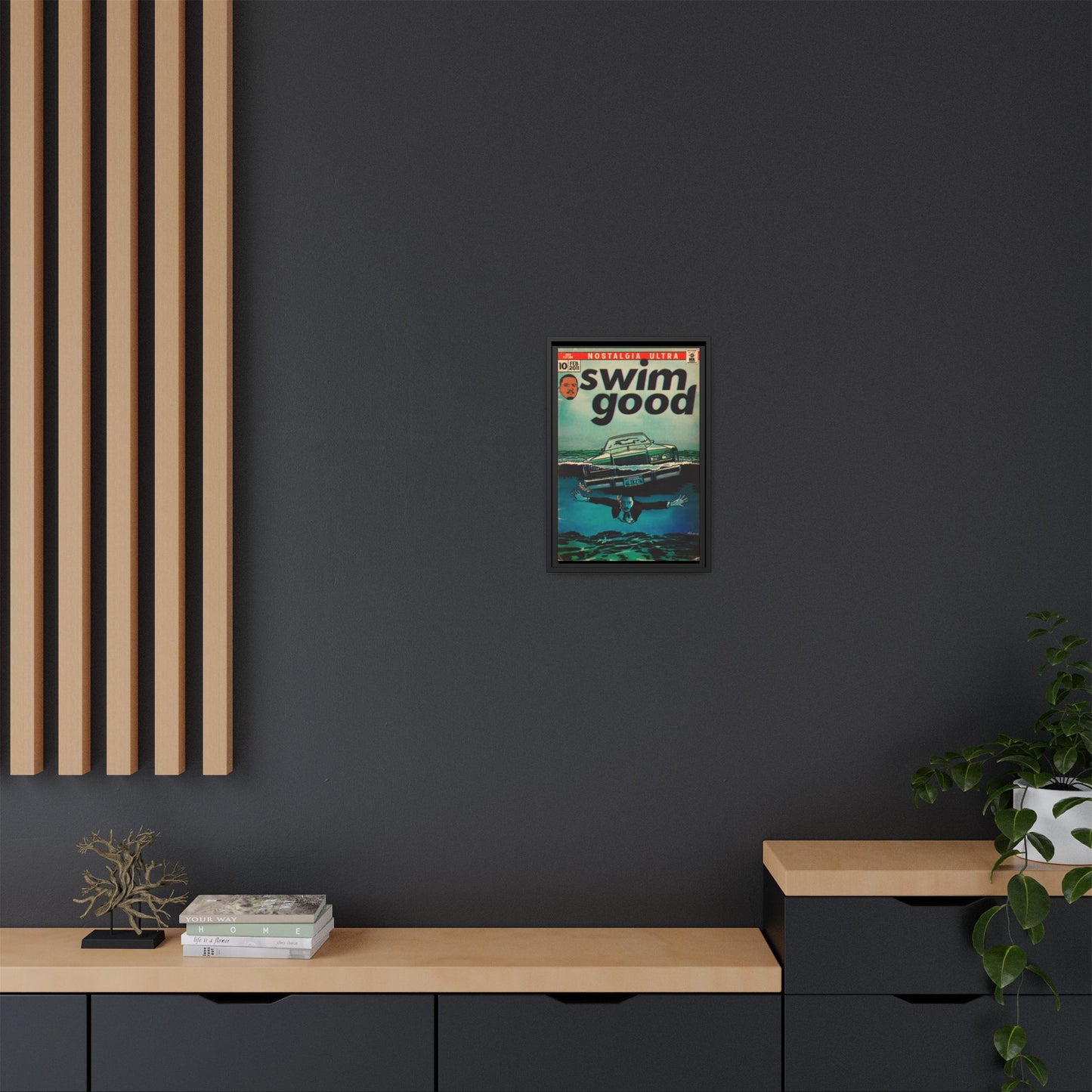Swim Good - Matte Canvas, Framed (Multi-color)
