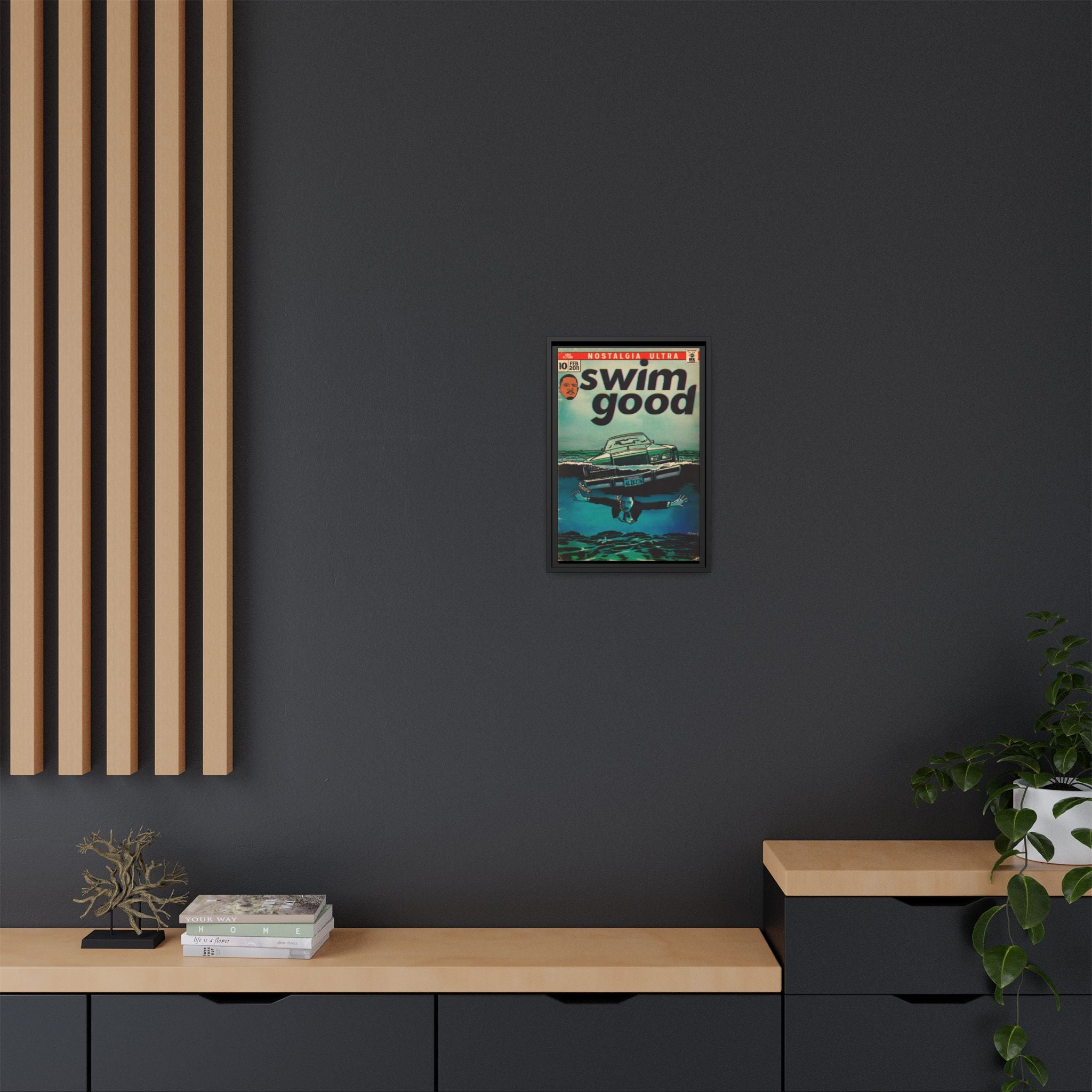 Swim Good - Matte Canvas, Framed (Multi-color)