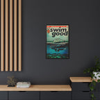 Swim Good - Matte Canvas, Framed (Multi-color)