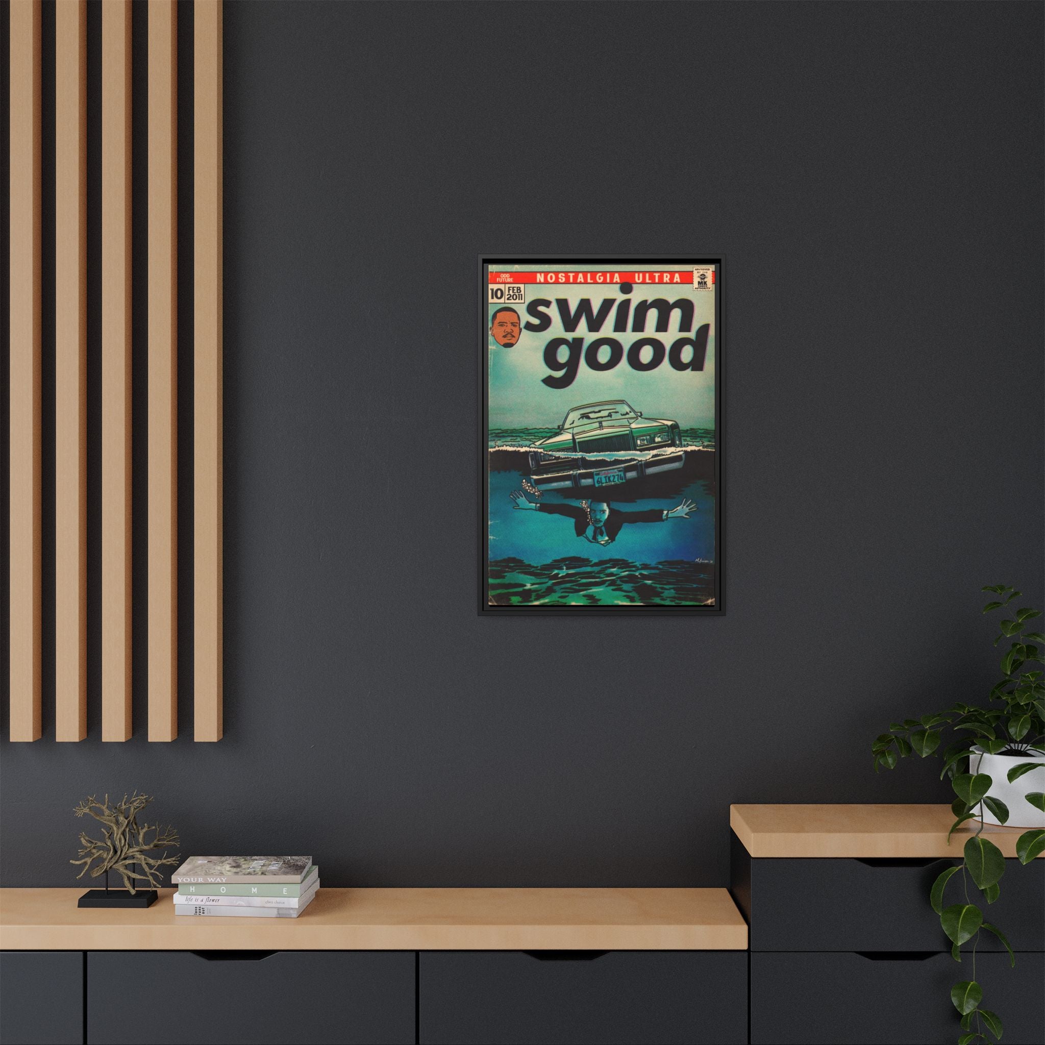 Swim Good - Matte Canvas, Framed (Multi-color)