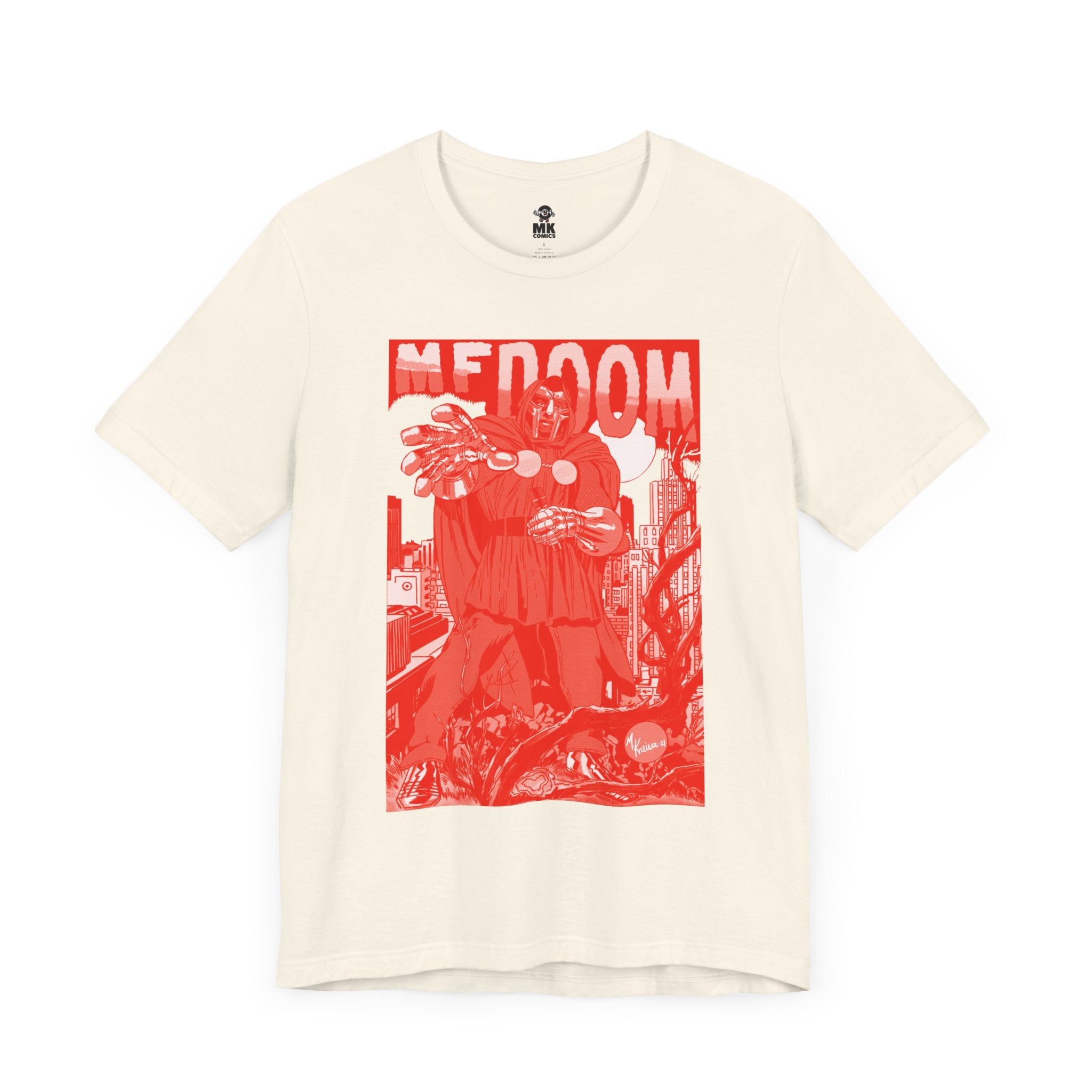 DOOM - Comic Book Art - RED VARIANT - Unisex Jersey Short Sleeve Tee