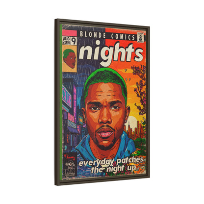 Frank Ocean -Nights - Matte Canvas, Framed (Multi-color)