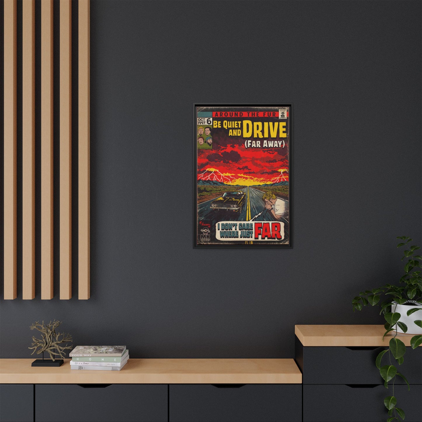 Be Quiet and Drive - Matte Canvas, Framed (Multi-color)