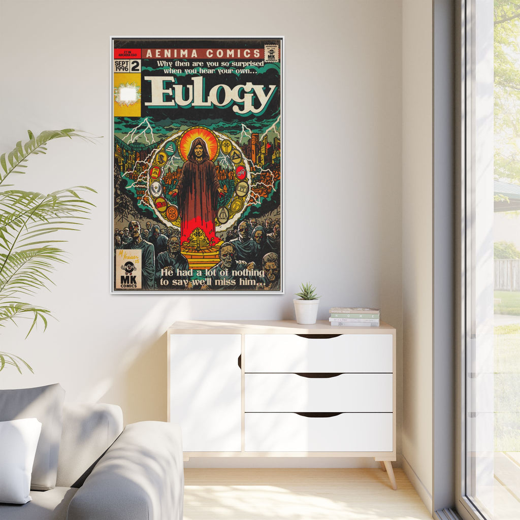 Eulogy - Matte Canvas, Framed (Multi-color)