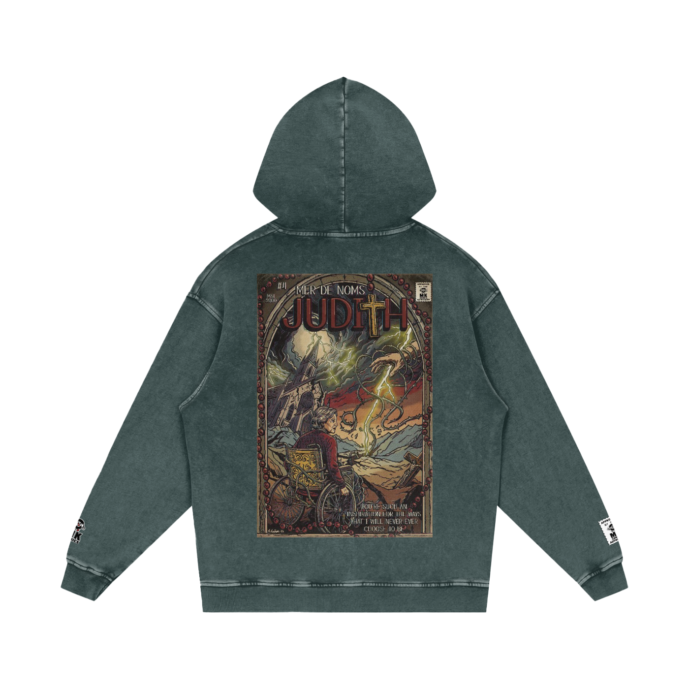 Judith - Snow Washed Loose Cotton Hoodie