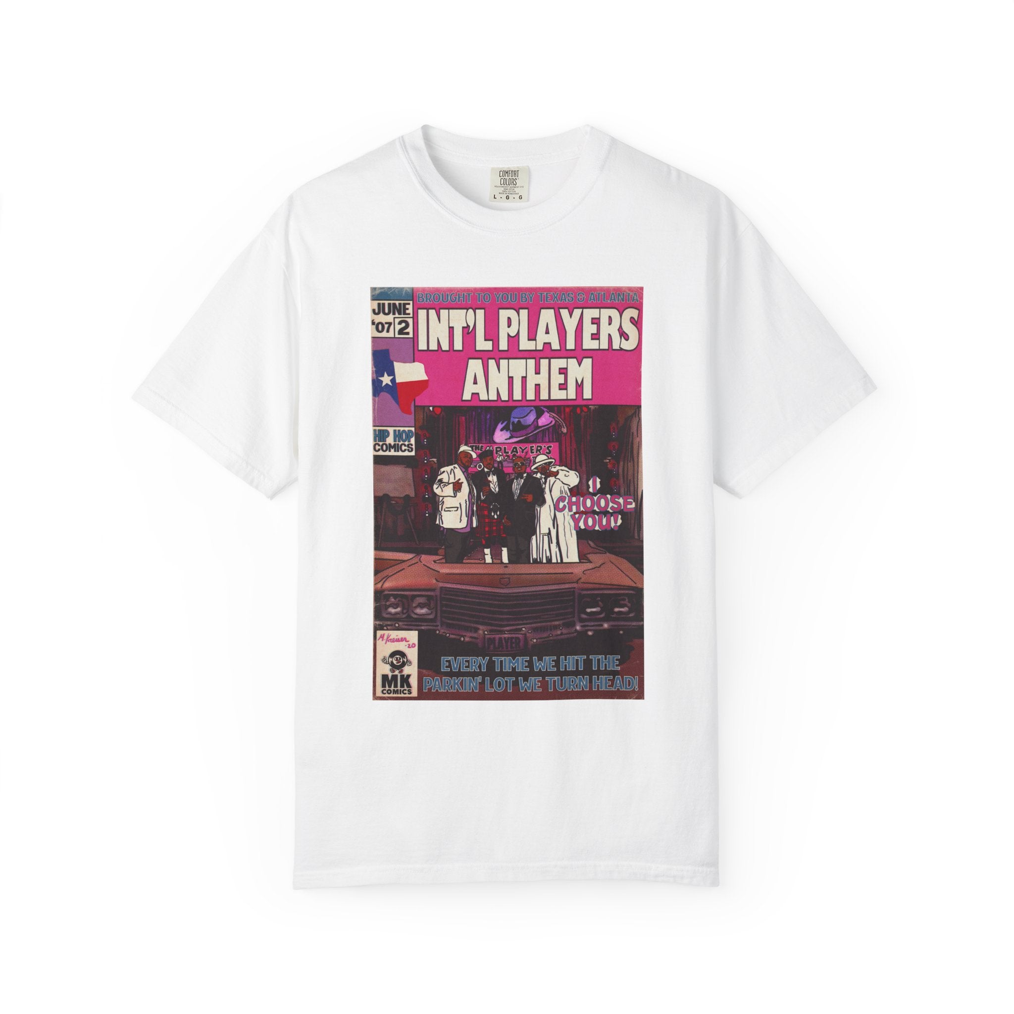 Int’l Players Anthem - Unisex Comfort Colors T-shirt | Hip Hop Graphic Tee, Garment-Dyed Soft Cotton, Relaxed Fit