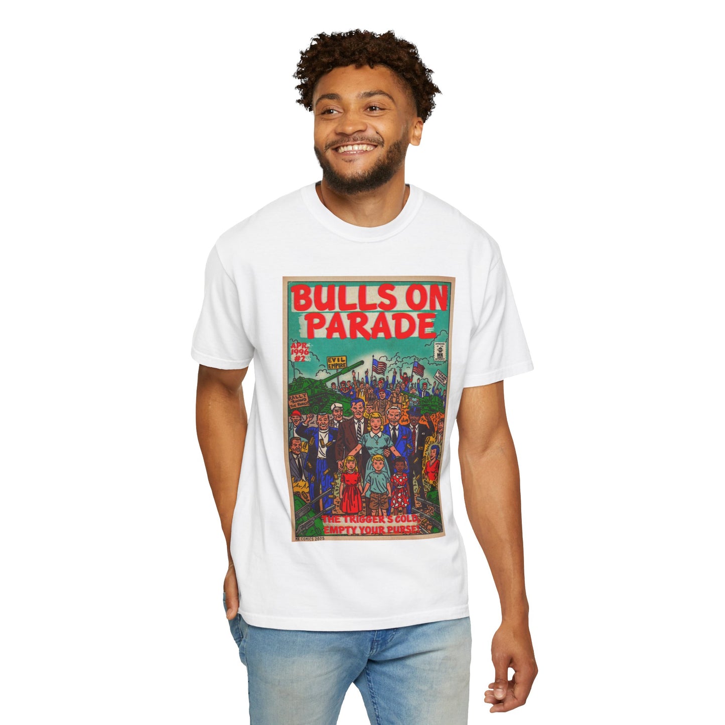 Bulls Parade - Unisex Garment-Dyed T-shirt
