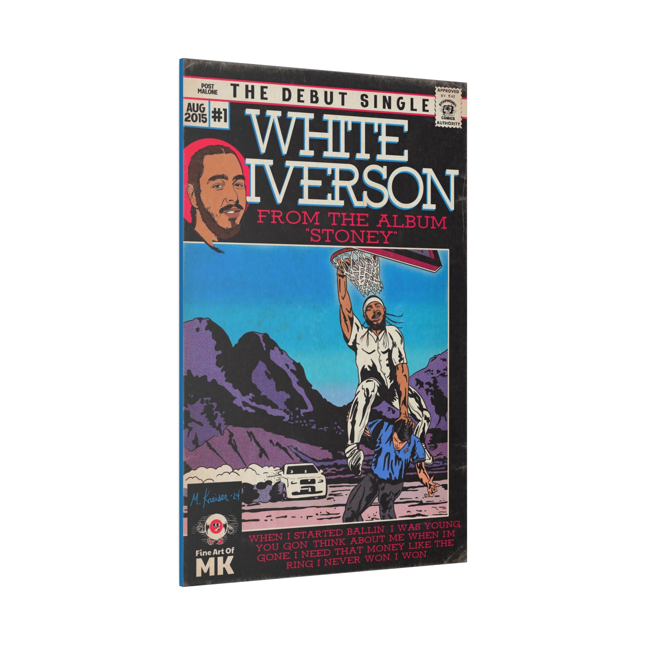 White Iverson - Matte Canvas, Stretched, 0.75"