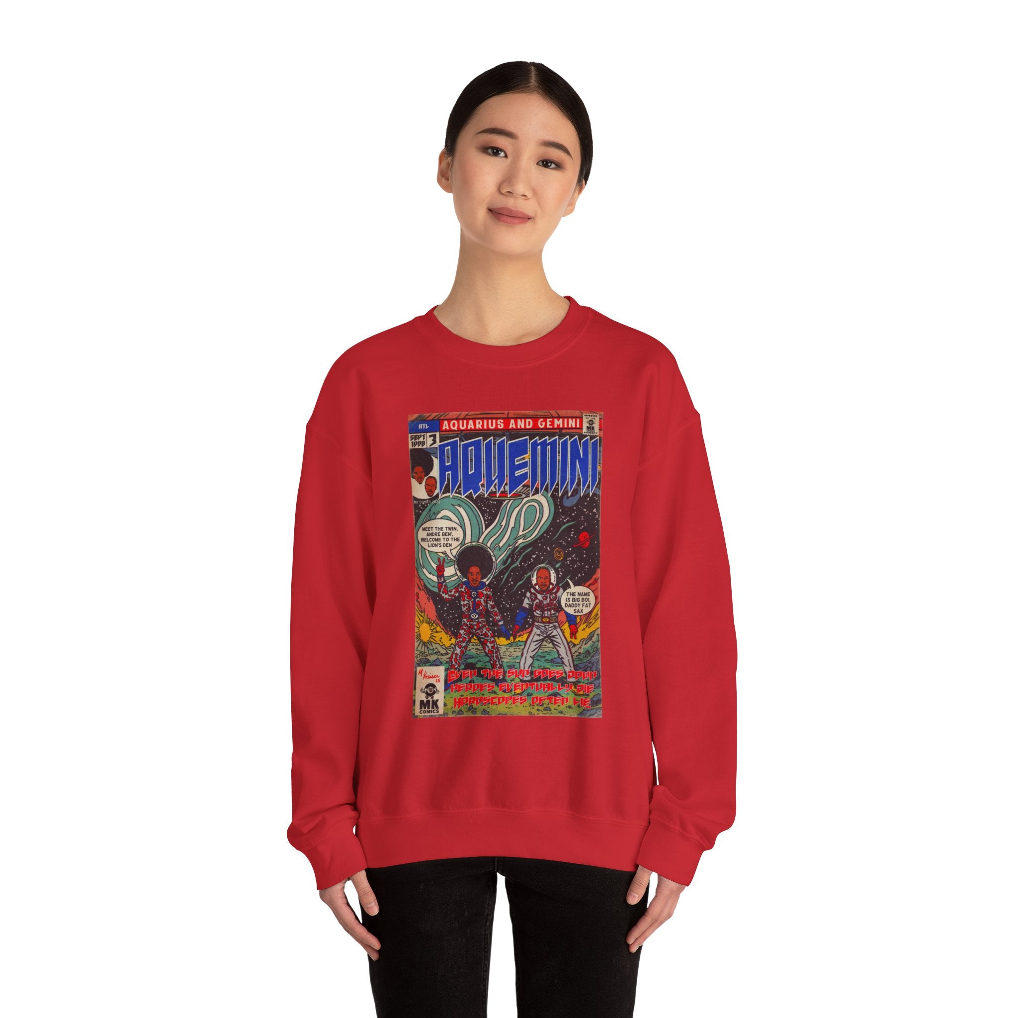 Aquemini - Comic Book Art - Unisex Heavy Blend™ Crewneck Sweatshirt