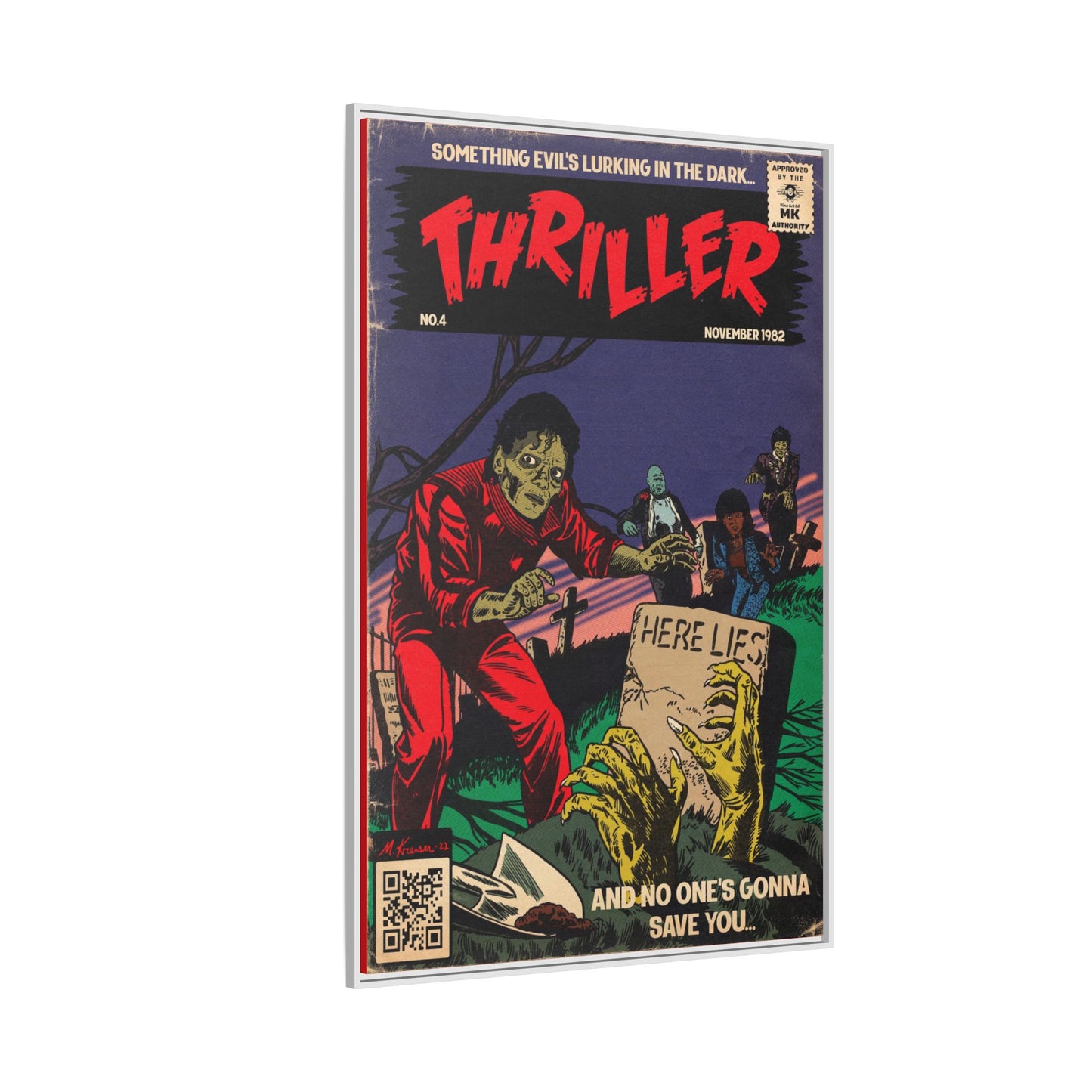 Michael Jackson- Thriller - Gallery Canvas Wraps, Vertical Frame