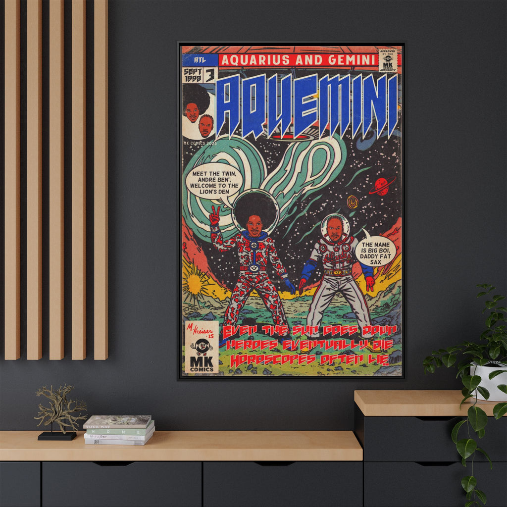 Aquemini - Comic Book Art - Matte Canvas, Framed (Multi-color)