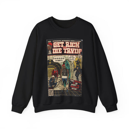 50 Cent - Get Rich Or Die Tryin - Comic Art - Unisex Heavy Blend™ Crewneck Sweatshirt