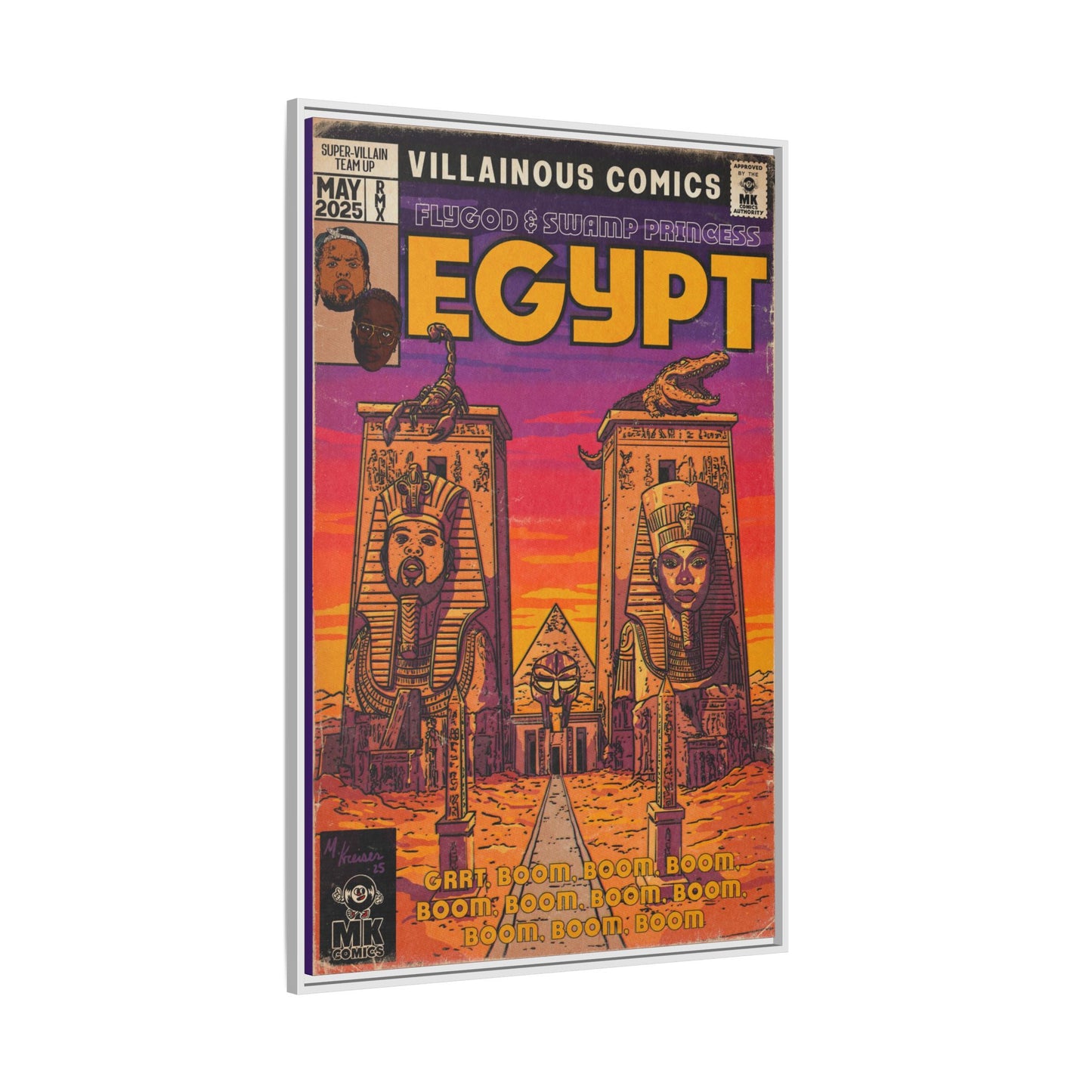 Egypt Remix - Matte Canvas, Framed (Multi-color)