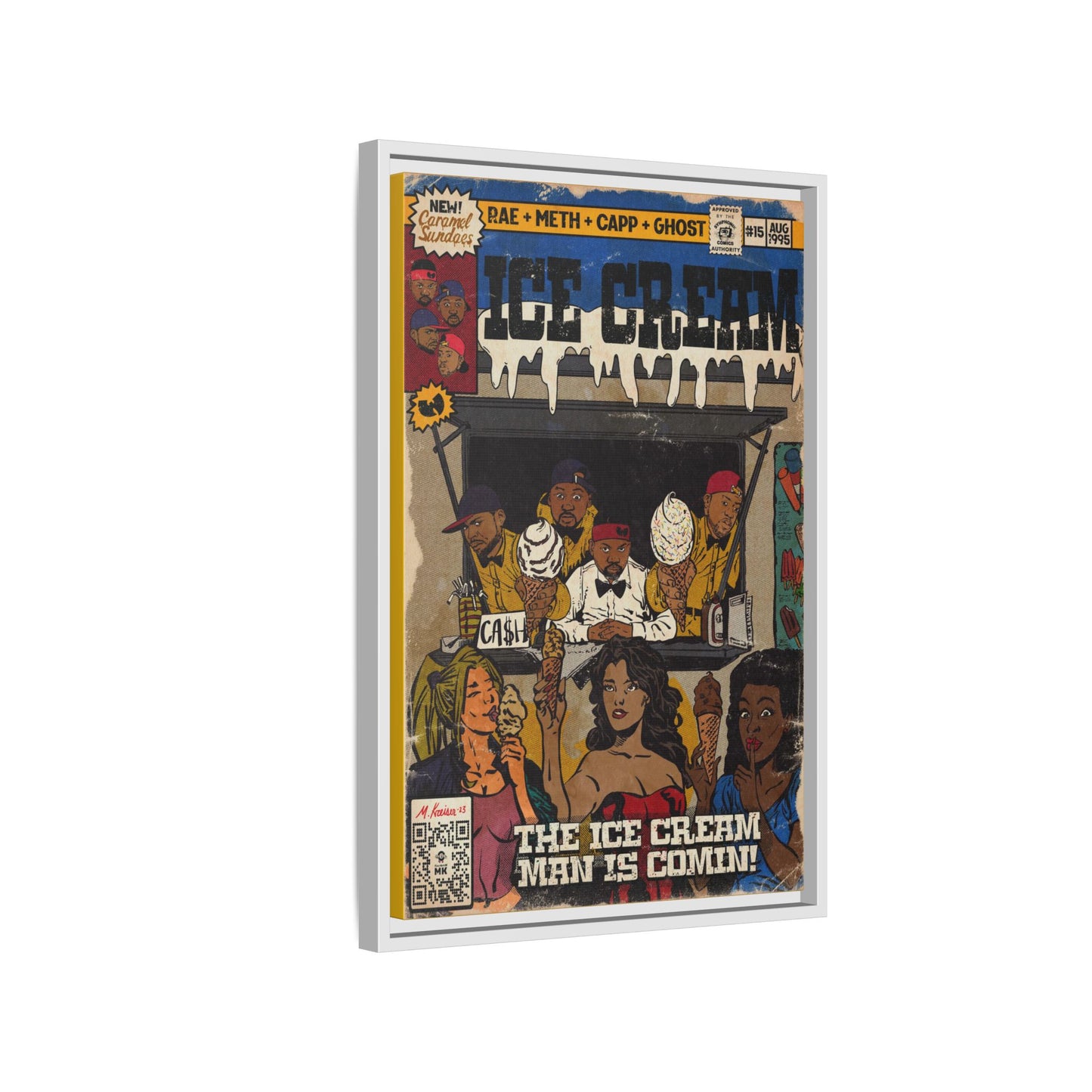 Raekwon- Ice Cream - Gallery Canvas Wraps, Vertical Frame