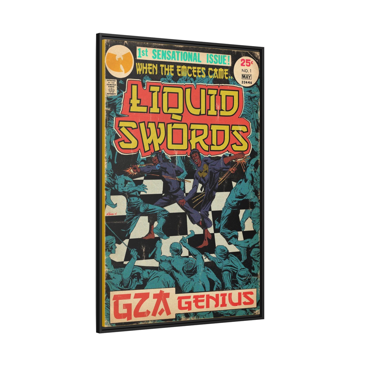 GZA/Genius - Liquid Swords - Gallery Canvas Wraps, Vertical Frame