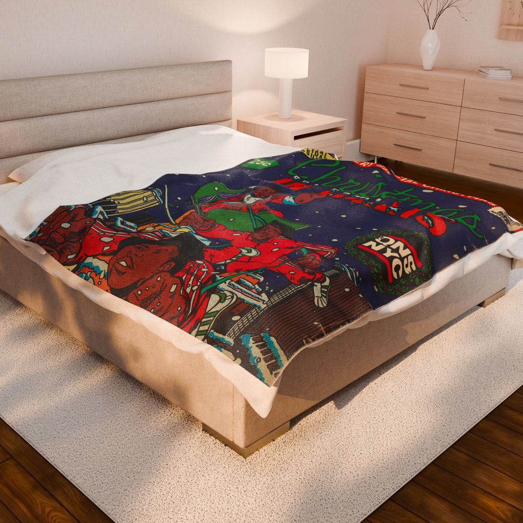 Christmas in Hollis - Velveteen Plush Blanket