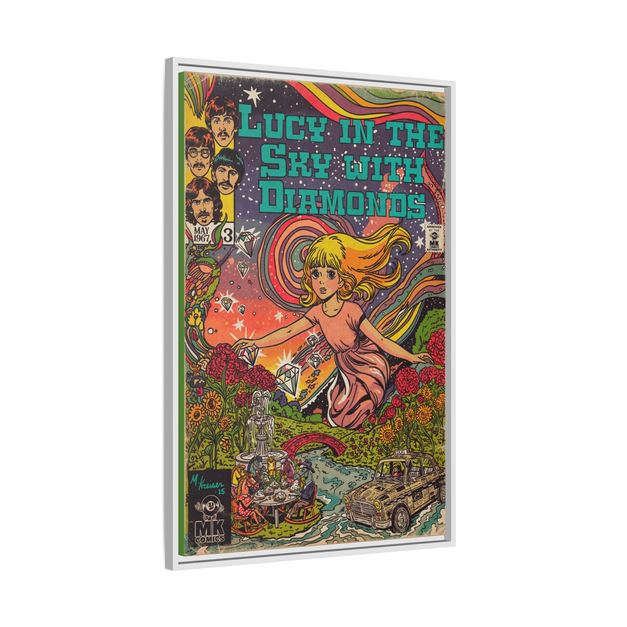 Lucy in the Sky with Diamonds - Matte Canvas, Framed (Multi-color)