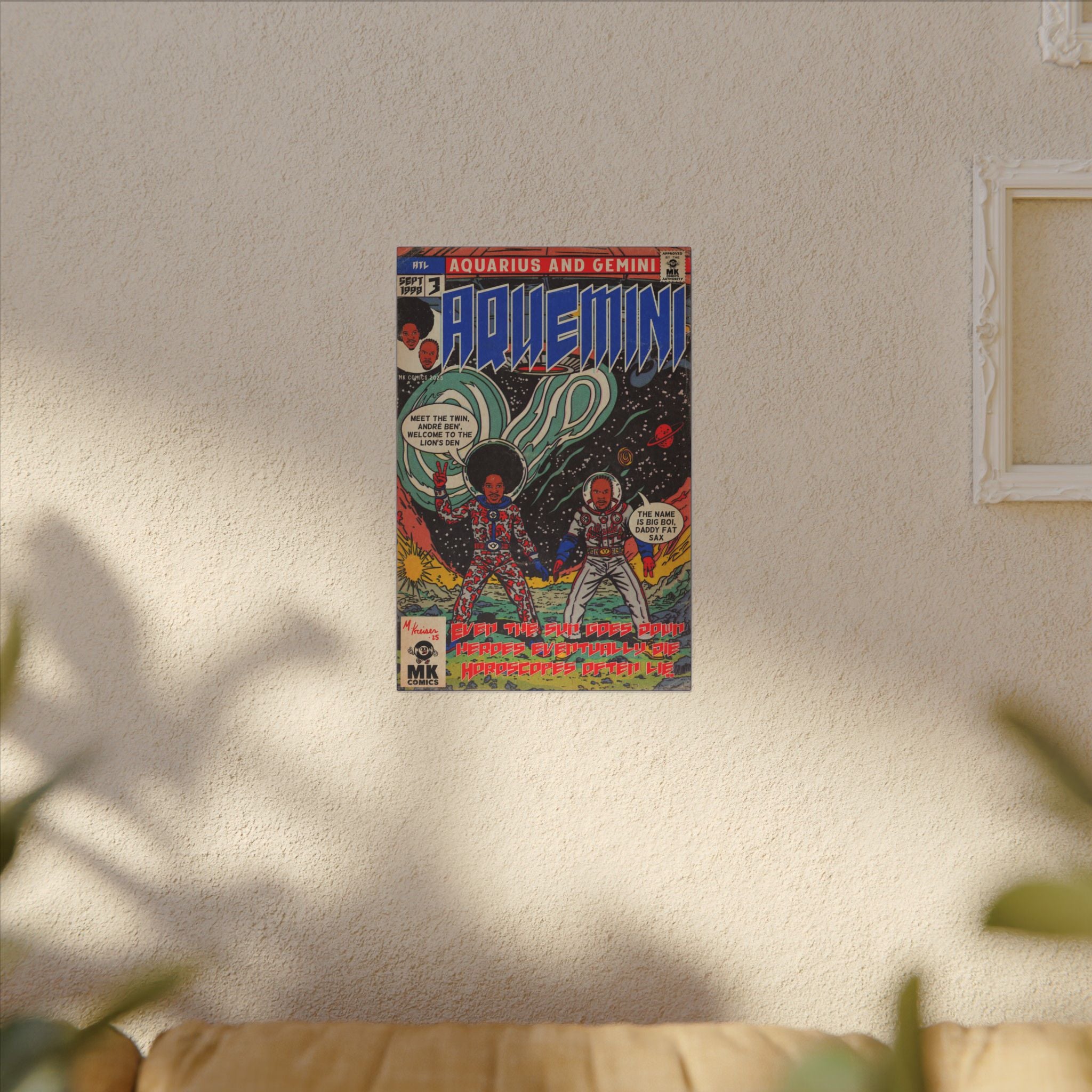 Aquemini - Comic Book Art - Matte Canvas, Stretched, 0.75" (Multi-Size)