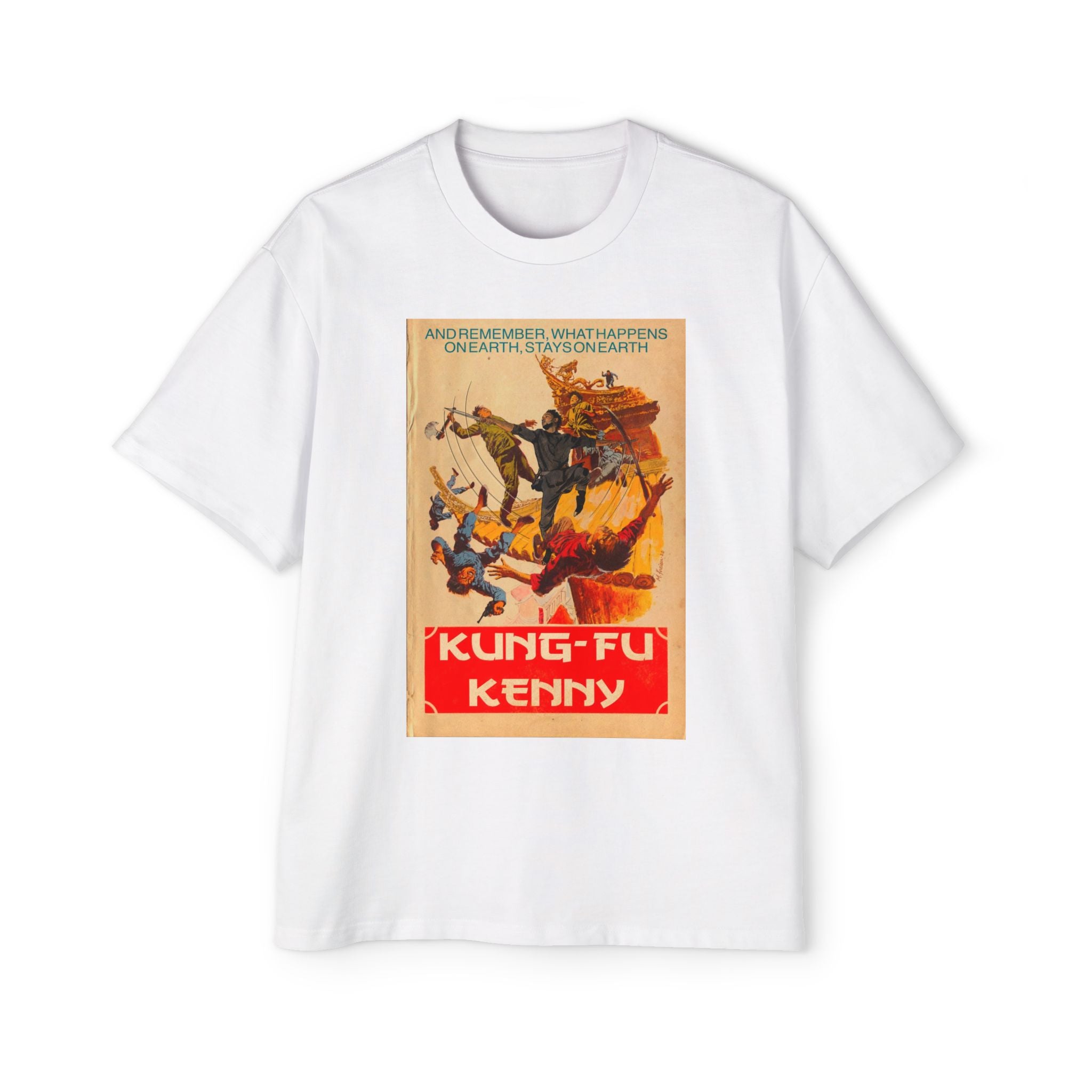 Kung-Fu Kenny - Men's Heavy Oversized Tee