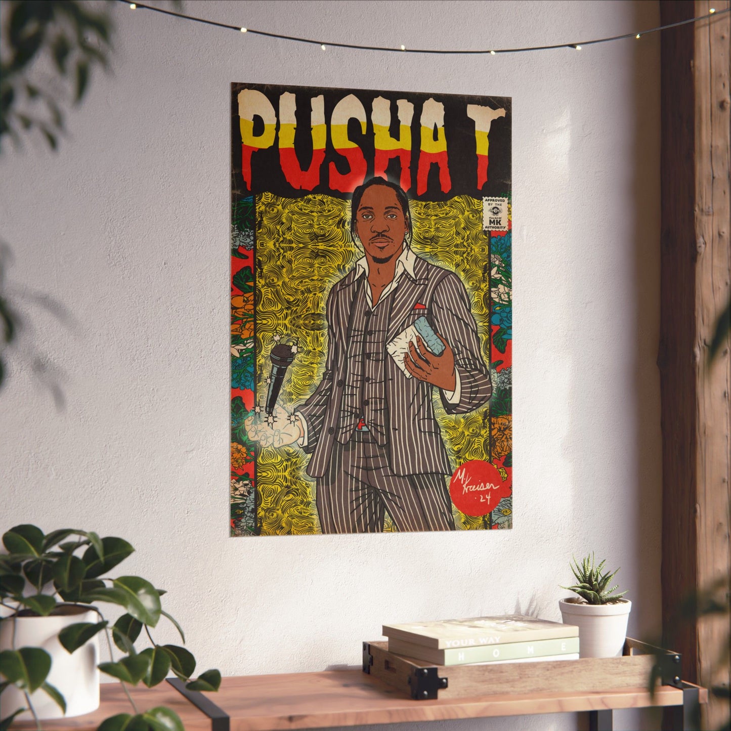 Pusha T - Comic Book Art - Matte Vertical Poster