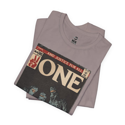 Metallica- One - Comic Book Art - Unisex Jersey Short Sleeve Tee