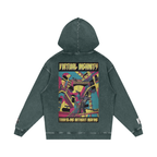 Virtual Insanity - Snow Washed Loose Cotton Hoodie