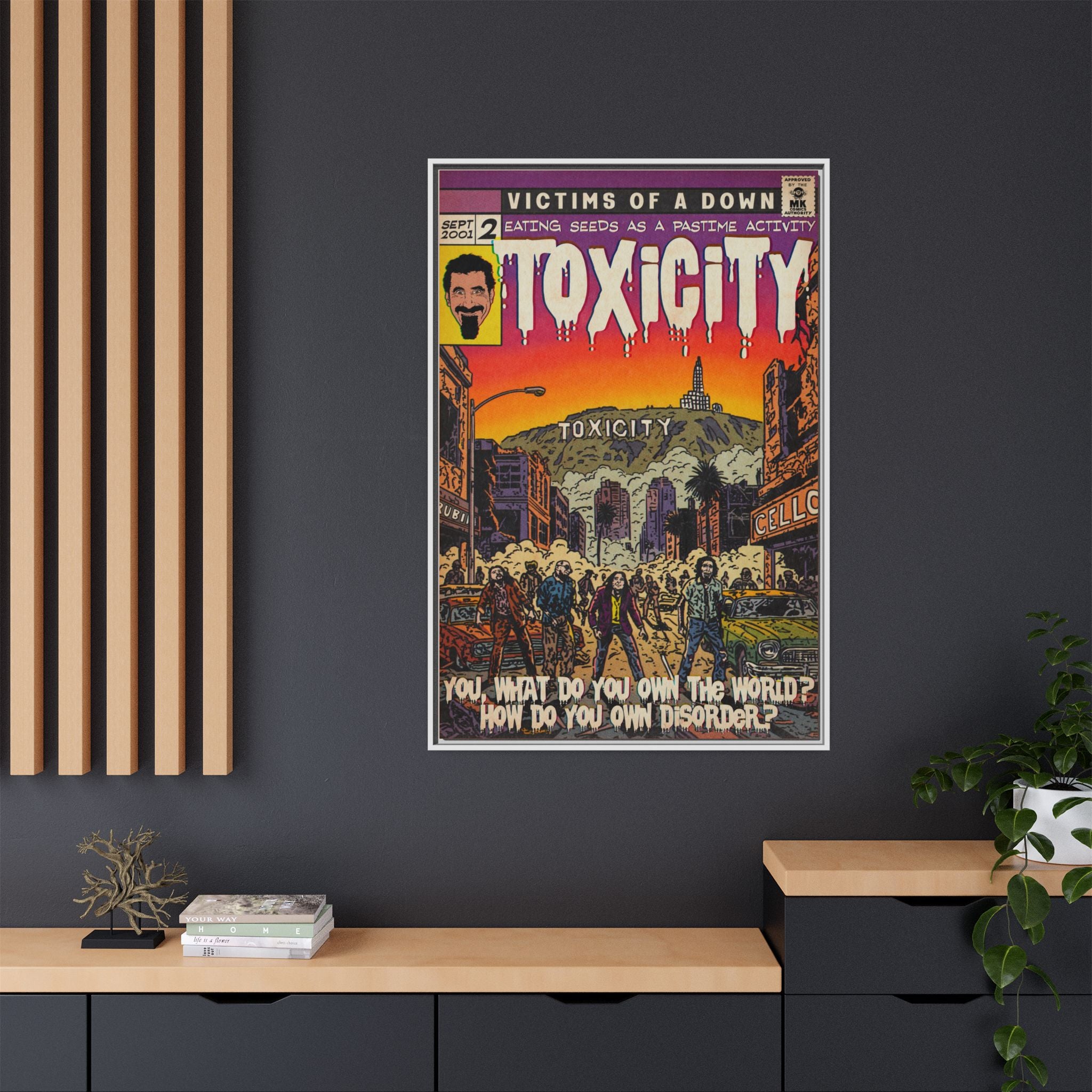 Toxicity - Matte Canvas, Framed (Multi-color)