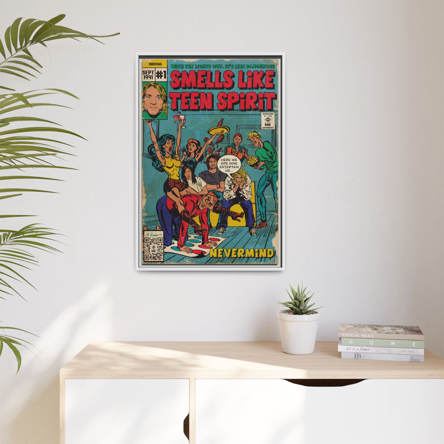 Nirvana - Smells Like Teen Spirit -  Gallery Canvas Wraps, Vertical Frame