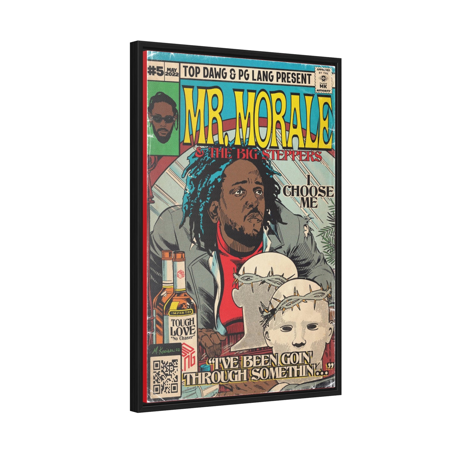 Kendrick Lamar - Mr. Morale & The Big Steppers - Gallery Canvas Wraps, Vertical Frame