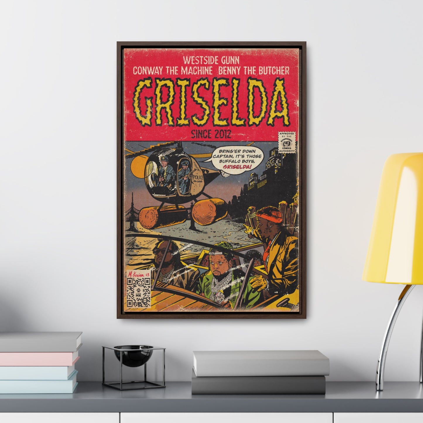 Griselda - Comic Book Art - Gallery Canvas Wraps, Vertical Frame