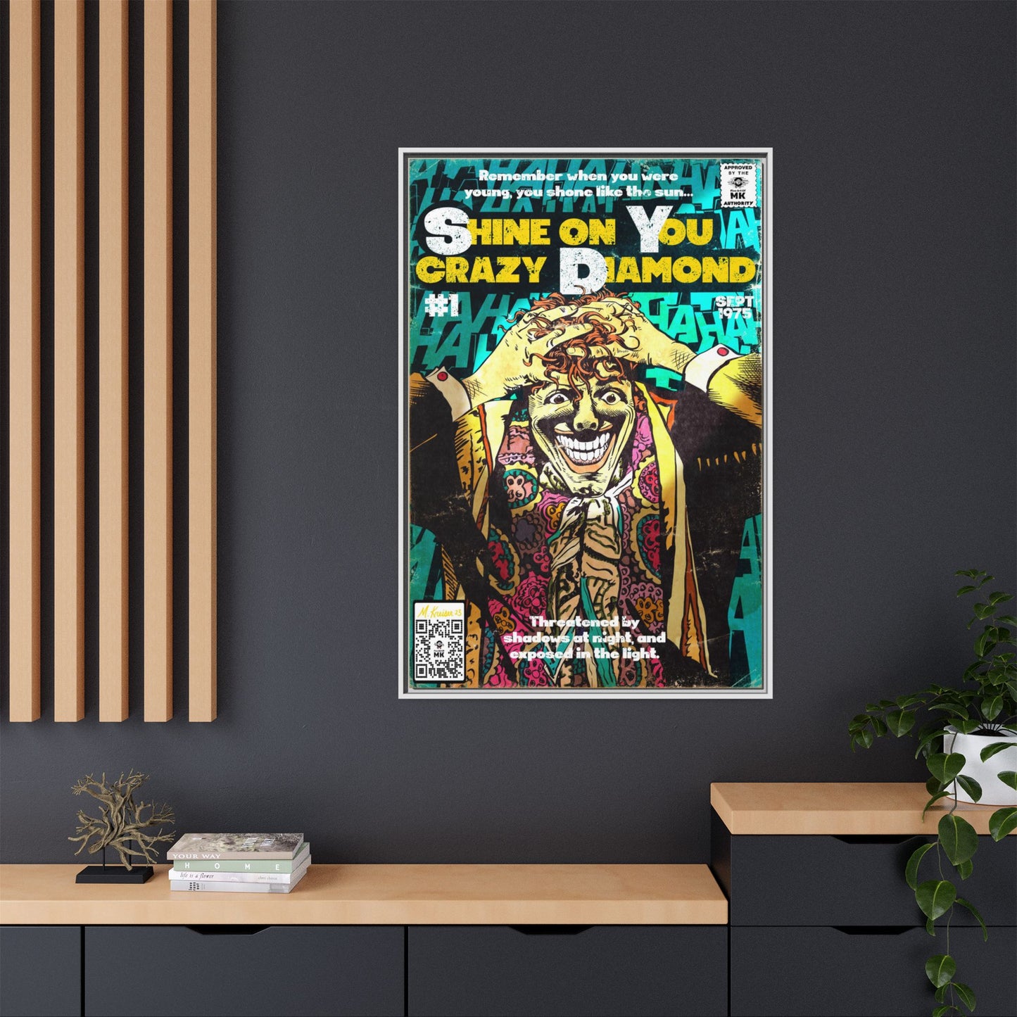 Pink Floyd - Shine on You crazy Diamond -  Gallery Canvas Wraps, Vertical Frame