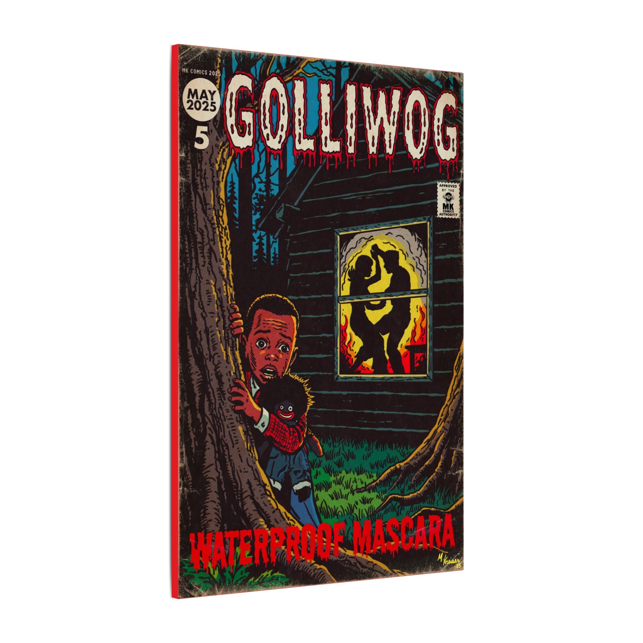 Waterproof Mascara - Golliwog - Matte Canvas, Stretched, 0.75" (Multi-Size)