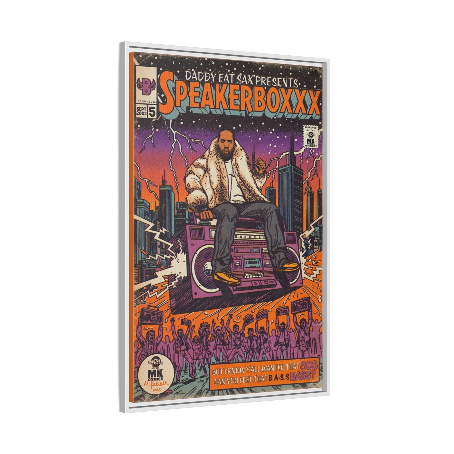 Speaker Boxxx - Matte Canvas, Framed (Multi-color)