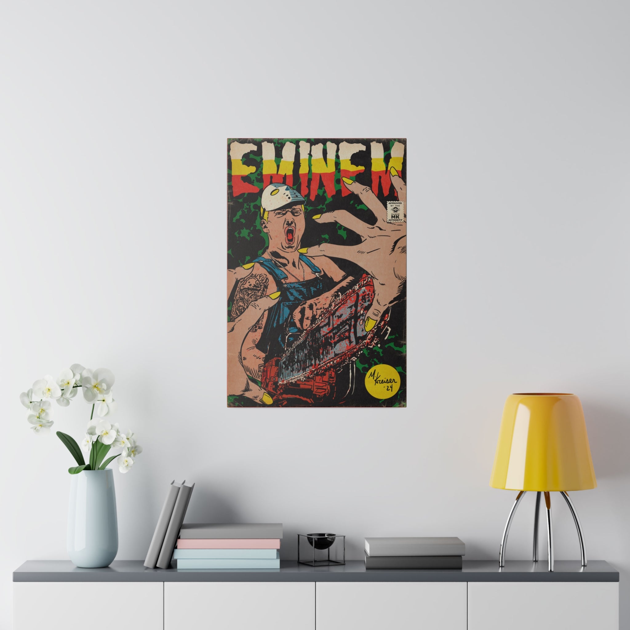 Em - Comic Book Art - Matte Canvas, Stretched, 0.75"