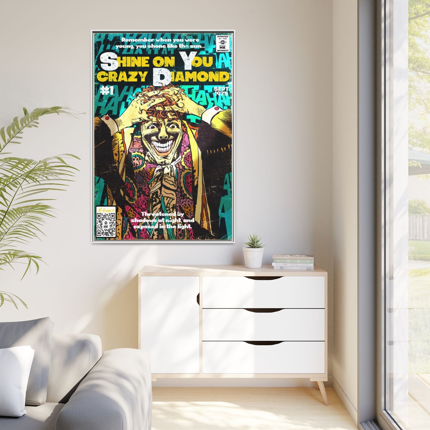 Pink Floyd - Shine on You crazy Diamond -  Gallery Canvas Wraps, Vertical Frame