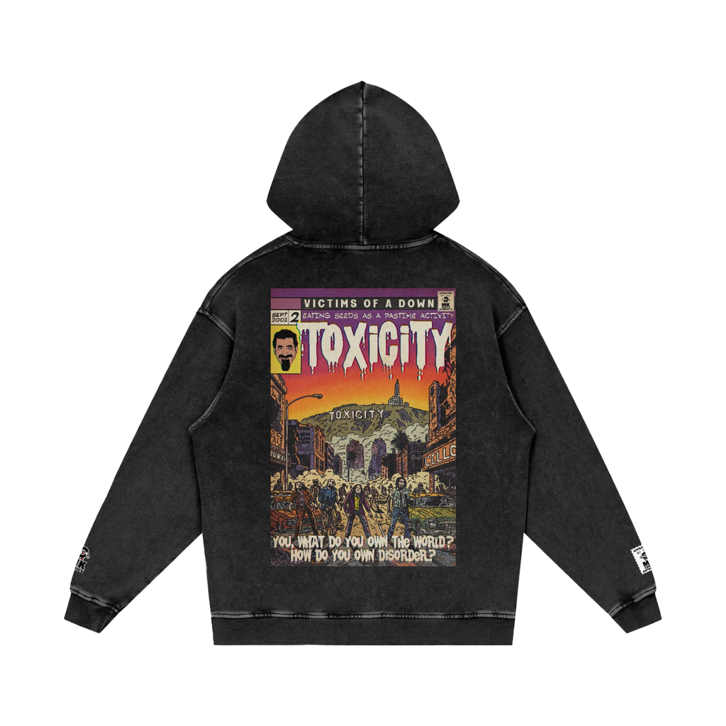 Toxicity - Snow Washed Loose Cotton Hoodie