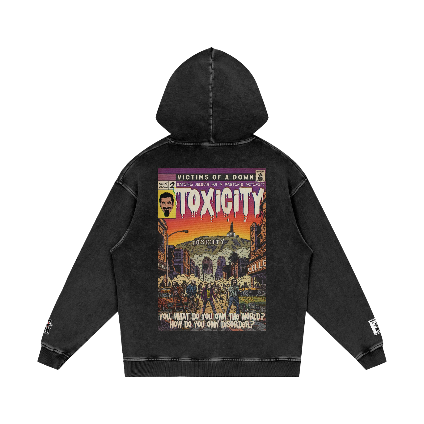 Toxicity - Snow Washed Loose Cotton Hoodie