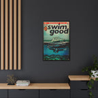 Swim Good - Matte Canvas, Framed (Multi-color)