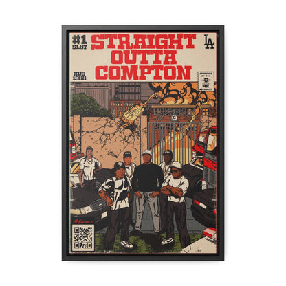 NWA - Straight Outta Compton - Gallery Canvas Wraps, Vertical Frame