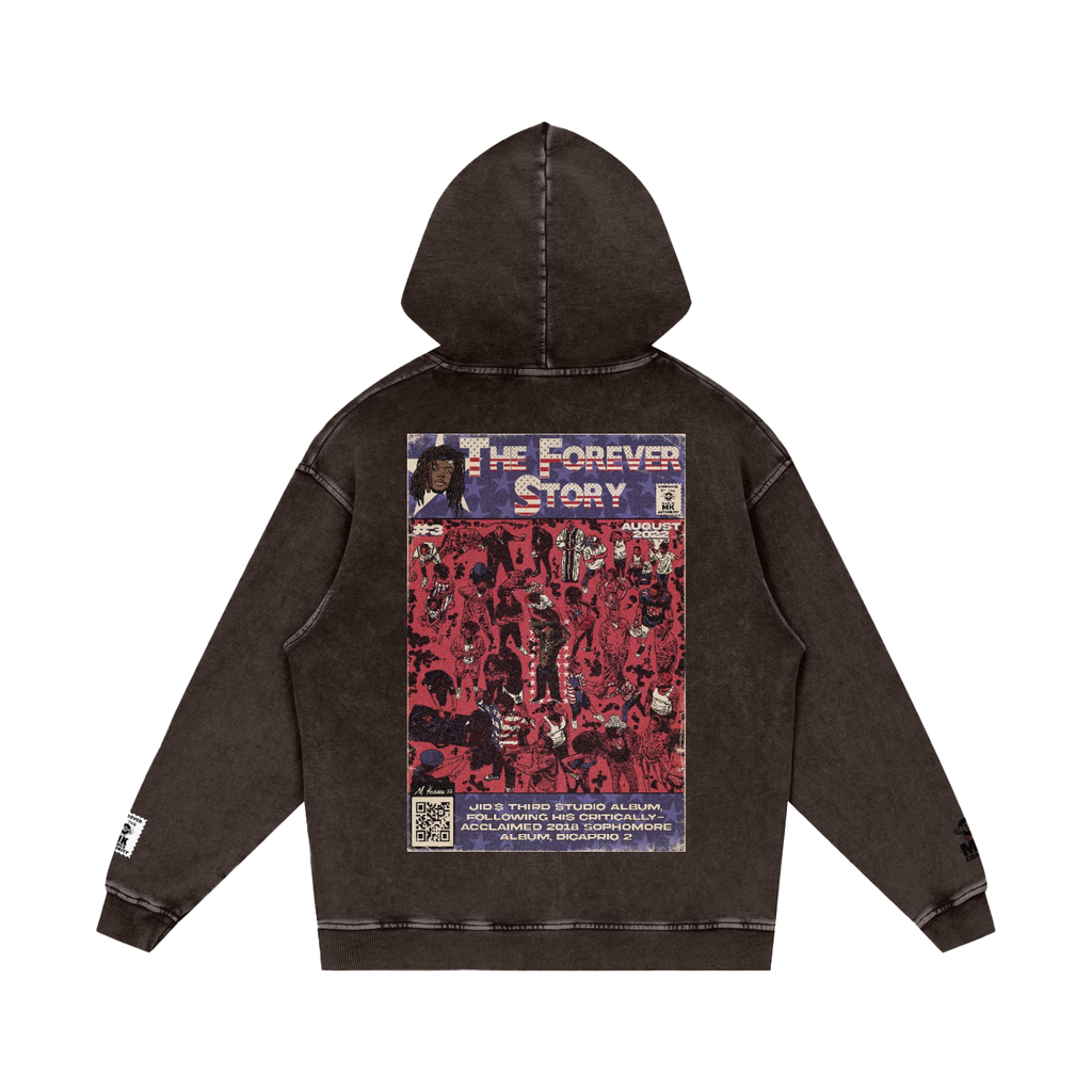 The Forever Story - Snow Washed Loose Cotton Hoodie