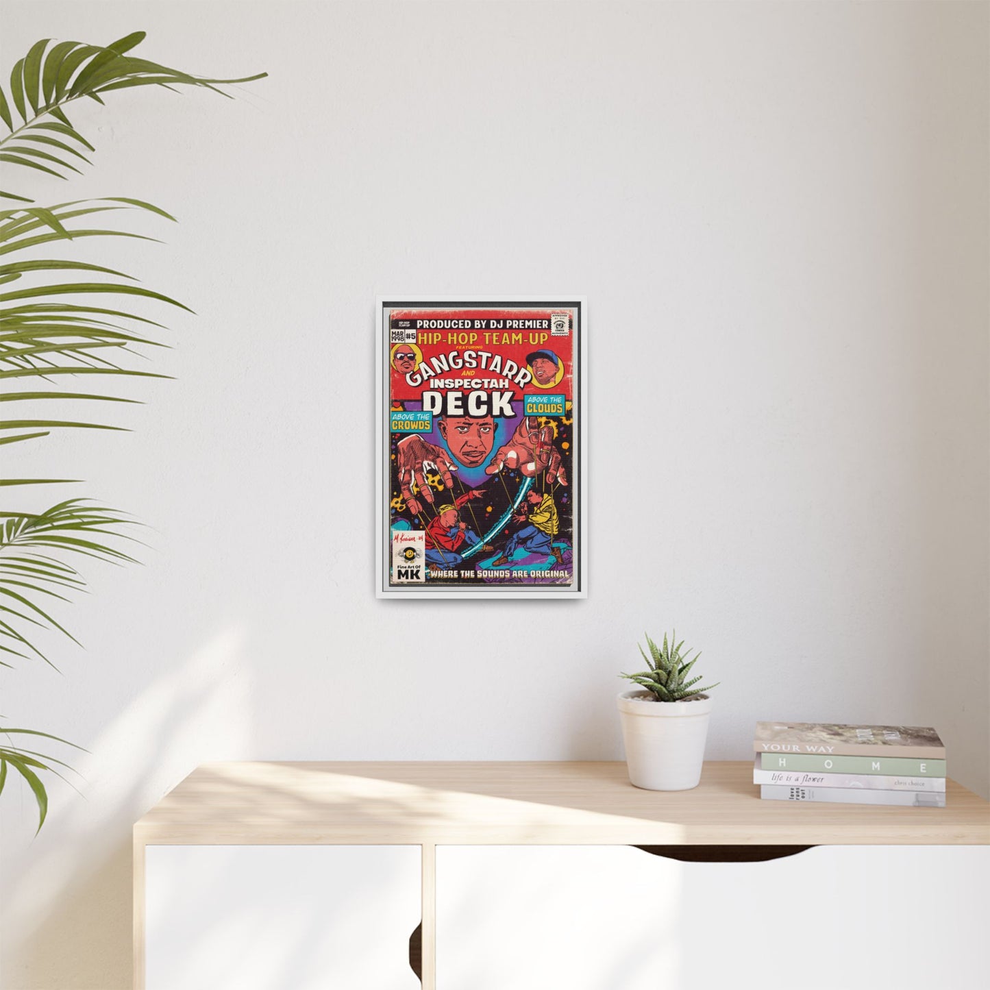 Gang Starr & Inspectah Deck - Above The Clouds - Gallery Canvas Wraps, Vertical Frame