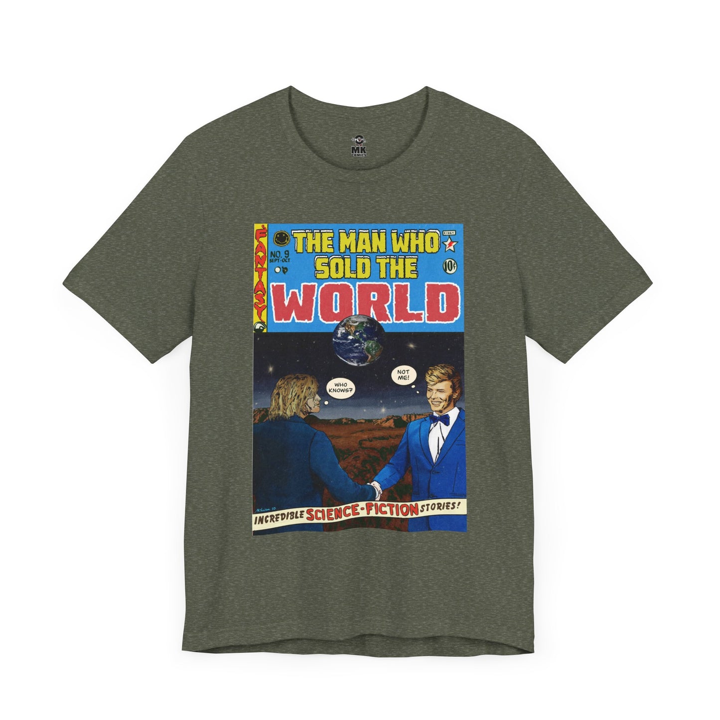 Bowie & Cobain - The Man Who Sold the World - Unisex Jersey Short Sleeve Tee